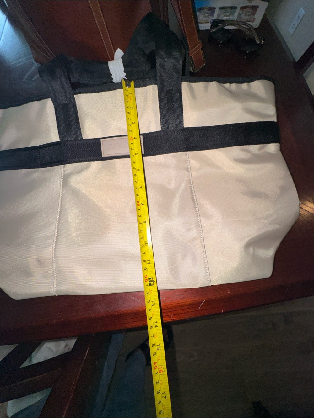 Hunter taupe and Black Contrast Tote - Picture 6 of 8